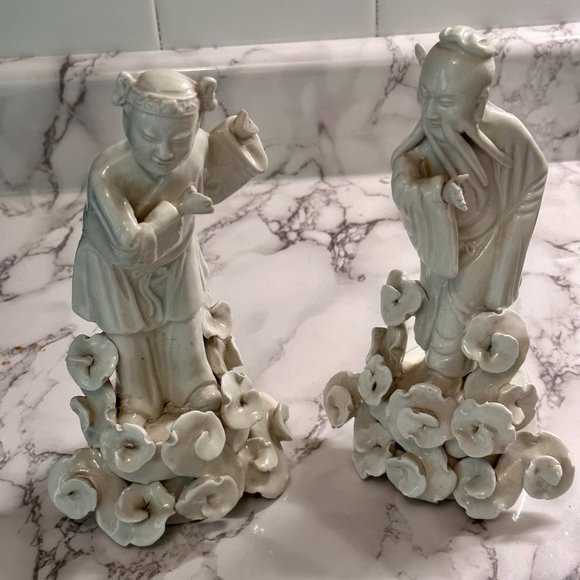Pair of blanc de Chine porcelain figurines - Picture 3 of 16